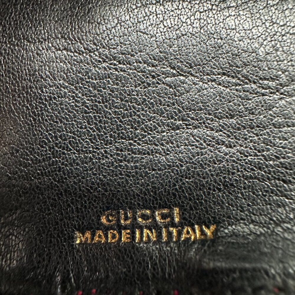 Gucci Red and Black Leather Change Purse Vintage - Picture 3 of 7